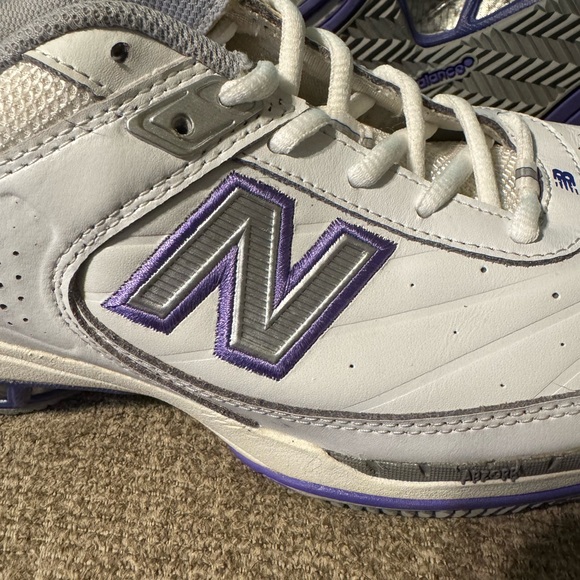New Balance Women's 806 Gray and Purple tennis shoes - Picture 10 of 11